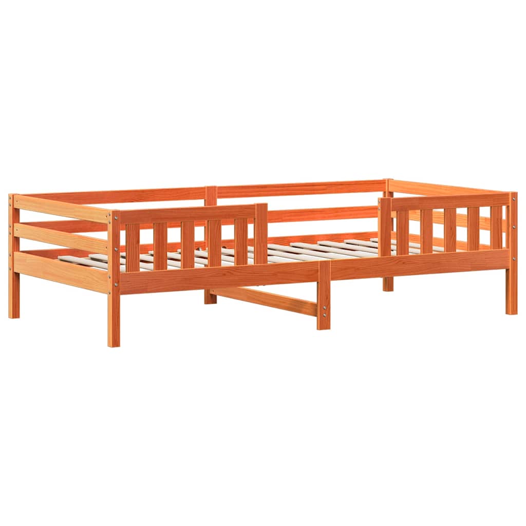 Giroletto con Panca e Tetto Marrone Cera 75x190cm Massello Pino | homemem39