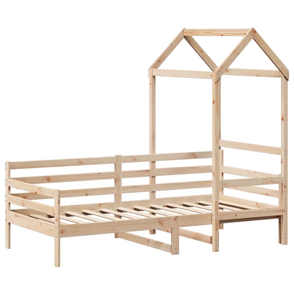 Dormeuse con Tetto 80x200 cm in Legno Massello di Pino | homemem39