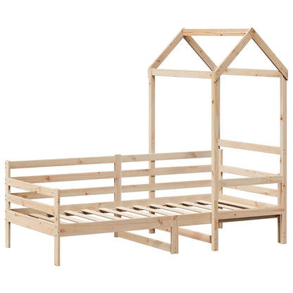 Dormeuse con Tetto 80x200 cm in Legno Massello di Pino | homemem39