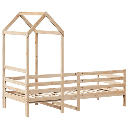 Dormeuse con Tetto 80x200 cm in Legno Massello di Pino | homemem39