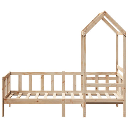 Dormeuse con Tetto 80x200 cm in Legno Massello di Pino | homemem39