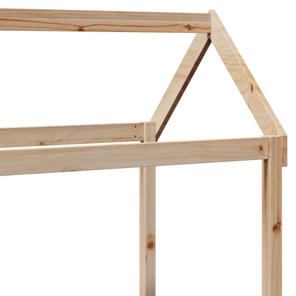 Dormeuse con Tetto 80x200 cm in Legno Massello di Pino | homemem39