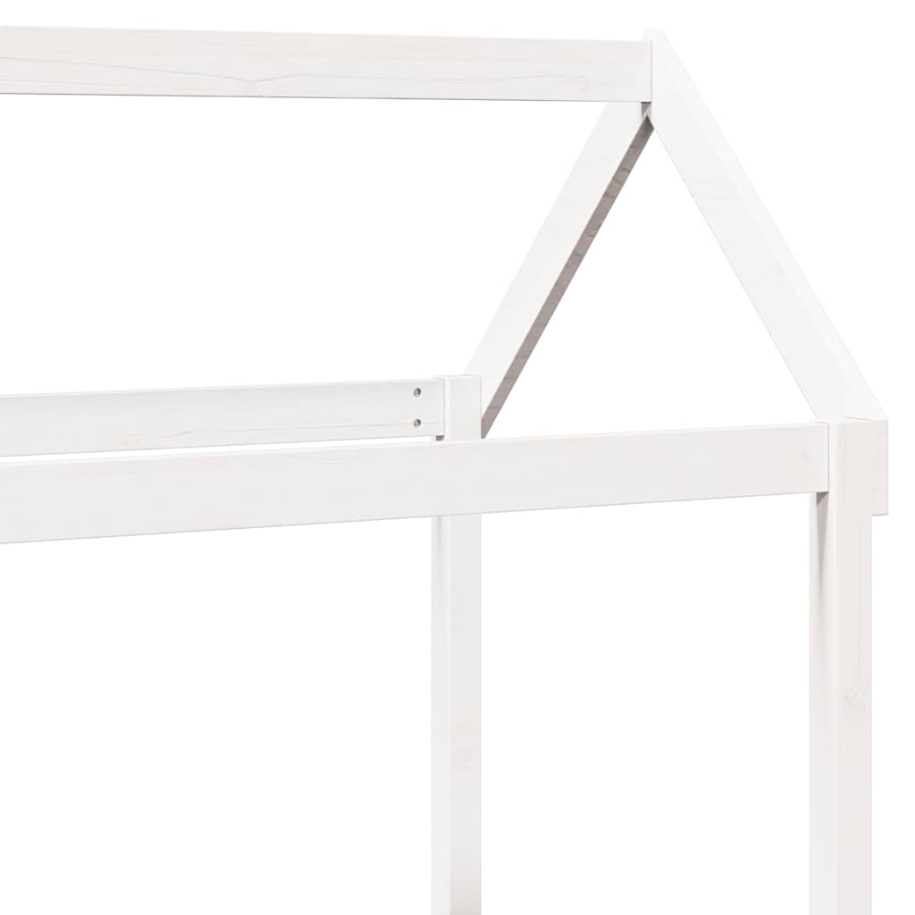 Dormeuse con Tetto 80x200 cm Bianco in Legno Massello di Pino | homemem39