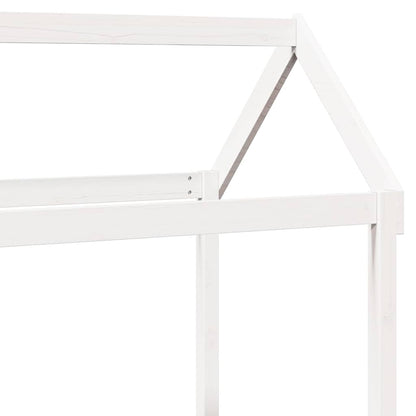 Dormeuse con Tetto 80x200 cm Bianco in Legno Massello di Pino | homemem39