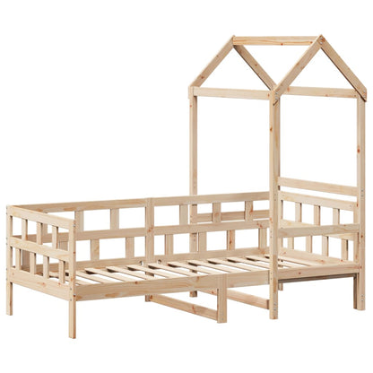 Dormeuse con Tetto 80x200 cm in Legno Massello di Pino | homemem39