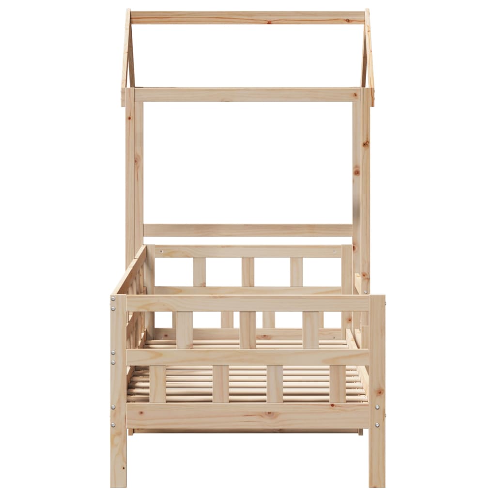 Dormeuse con Tetto 80x200 cm in Legno Massello di Pino | homemem39