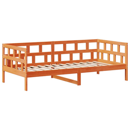 Dormeuse con Tetto Marrone Cera 90x190 cm Legno Massello Pino