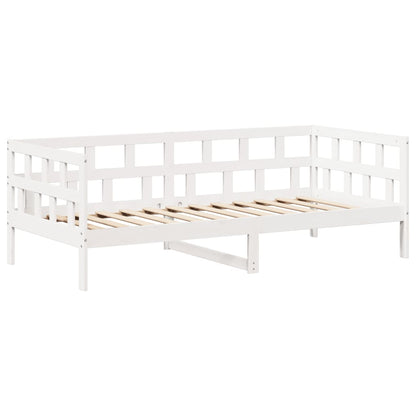 Set Dormeuse con Tetto Bianco 90x200 cm Legno Massello di Pino