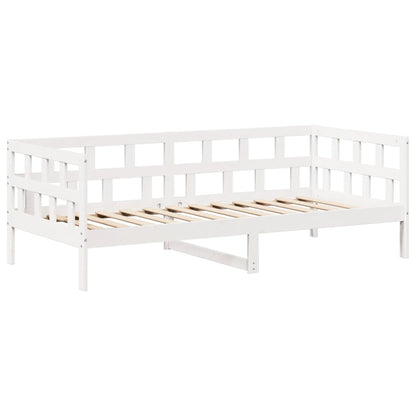 Set Dormeuse con Tetto Bianco 80x200 cm Legno Massello di Pino
