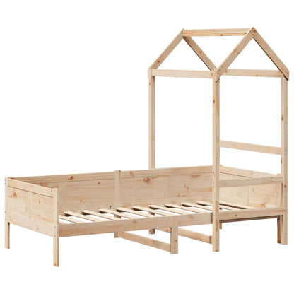 Dormeuse con Tetto 80x200 cm in Legno Massello di Pino