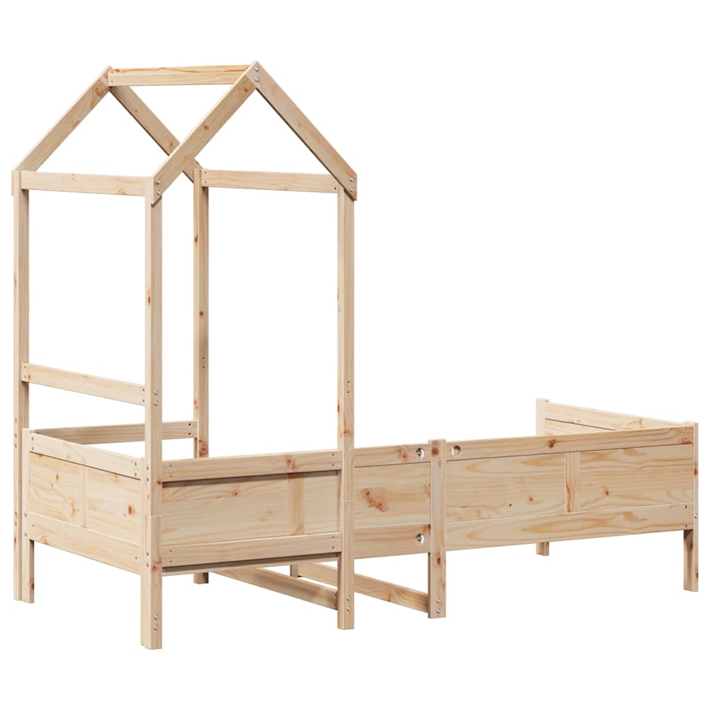 Dormeuse con Tetto 80x200 cm in Legno Massello di Pino