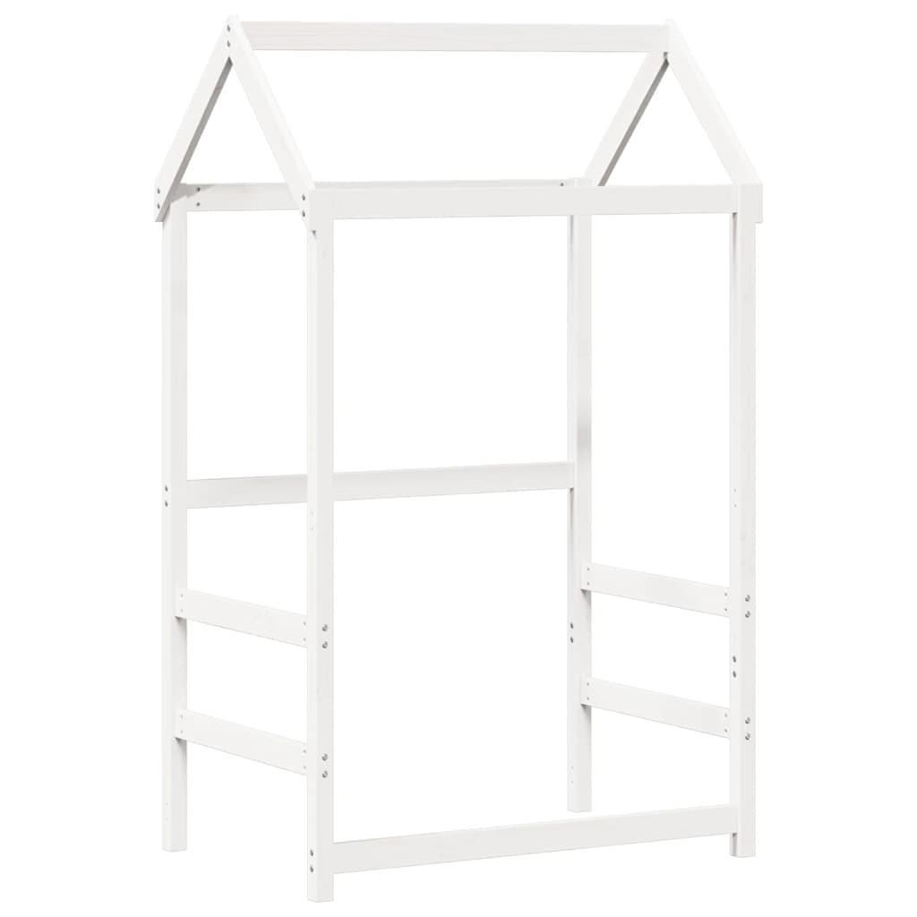 Dormeuse con Tetto 80x200 cm Bianco in Legno Massello di Pino | homemem39
