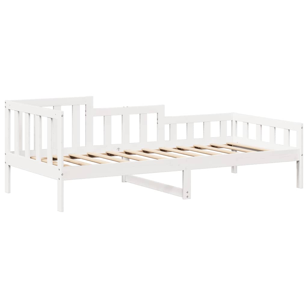 Dormeuse con Tetto 80x200 cm Bianco in Legno Massello di Pino | homemem39