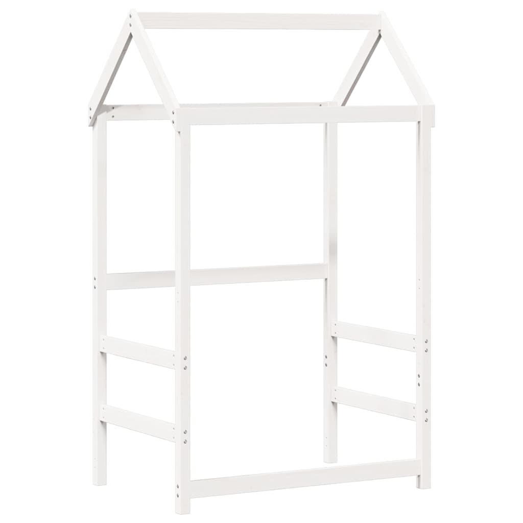 Set Dormeuse e Panca con Tetto Bianco 80x200cm Massello Pino | homemem39