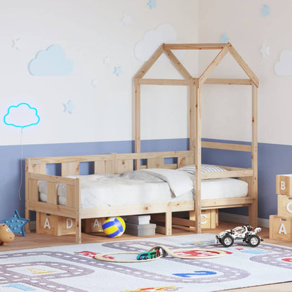 Dormeuse con Tetto 80x200 cm in Legno Massello di Pino | homemem39