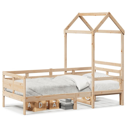 Dormeuse con Tetto 80x200 cm in Legno Massello di Pino | homemem39