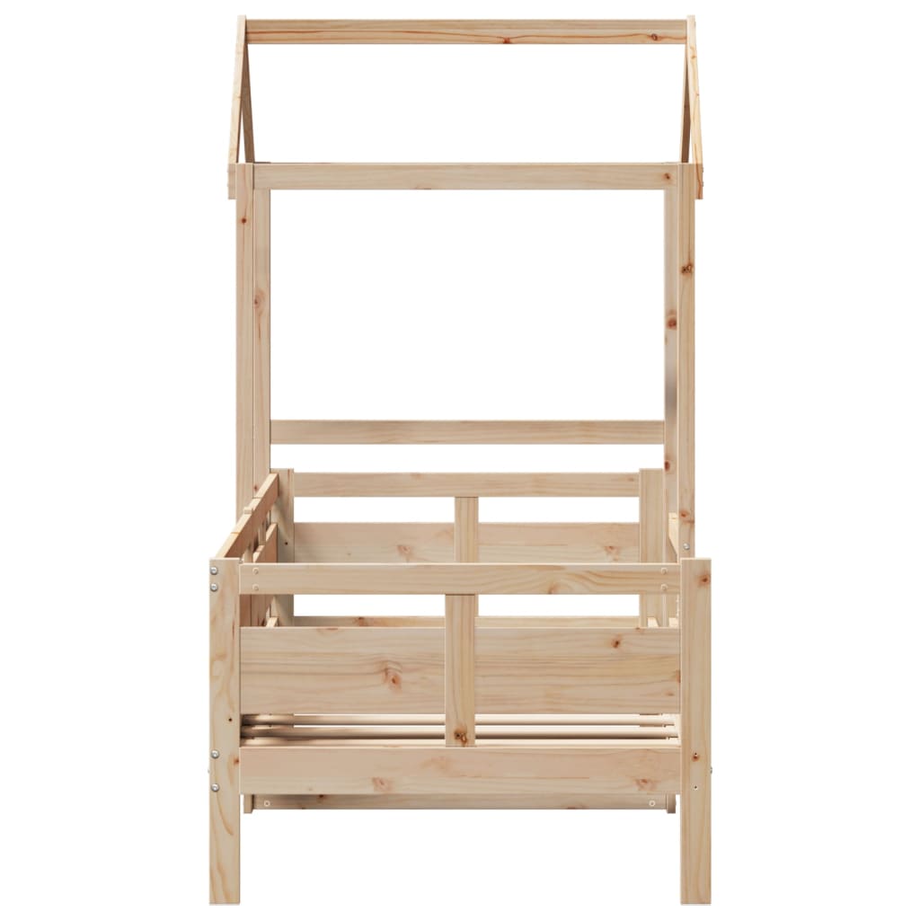 Dormeuse con Tetto 80x200 cm in Legno Massello di Pino | homemem39