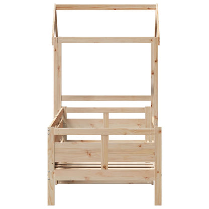 Dormeuse con Tetto 80x200 cm in Legno Massello di Pino | homemem39