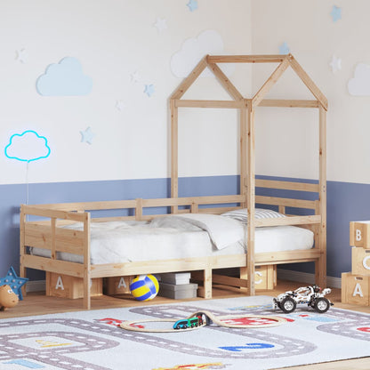 Dormeuse con Tetto 80x200 cm in Legno Massello di Pino | homemem39