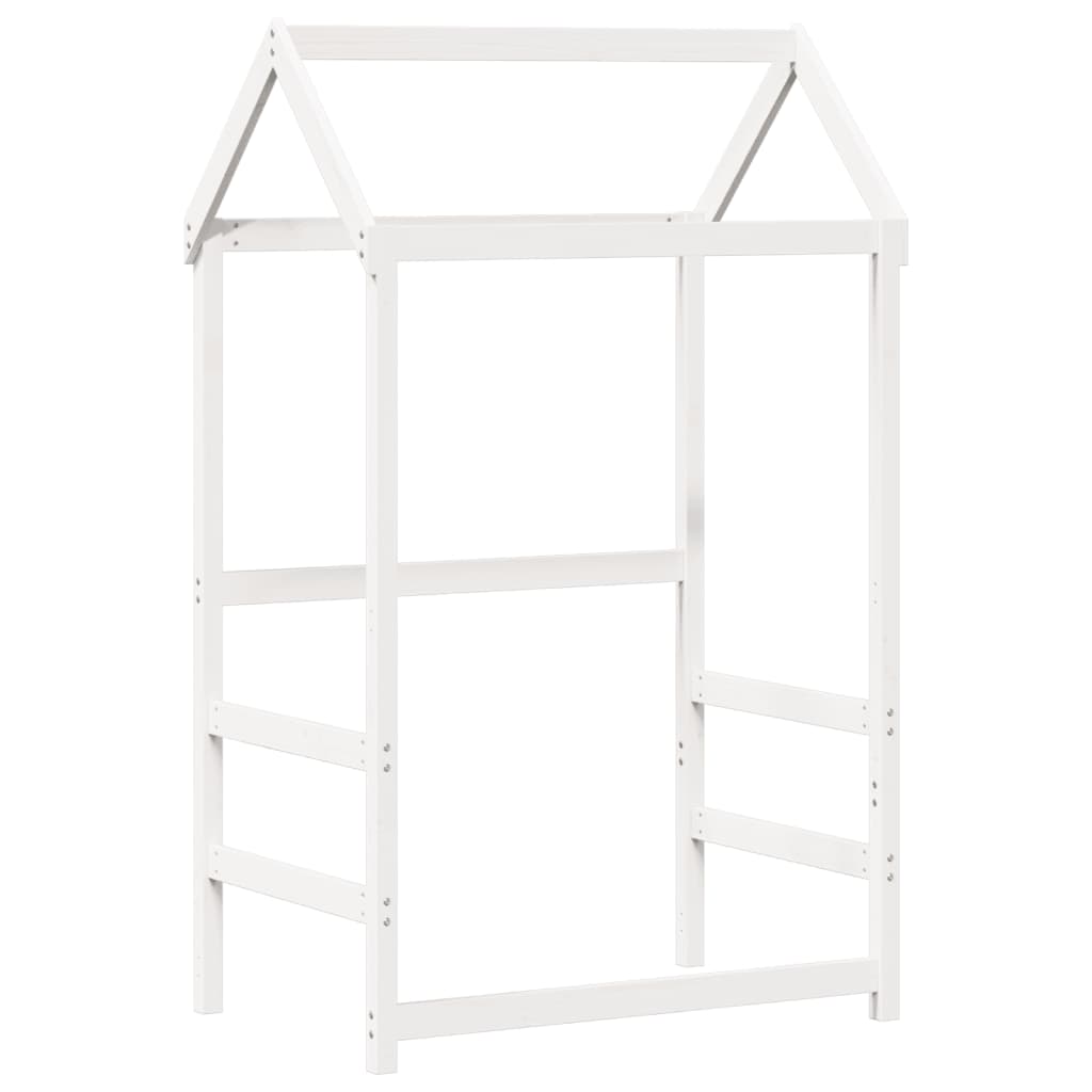 Dormeuse con Tetto 80x200 cm Bianco in Legno Massello di Pino - homemem39