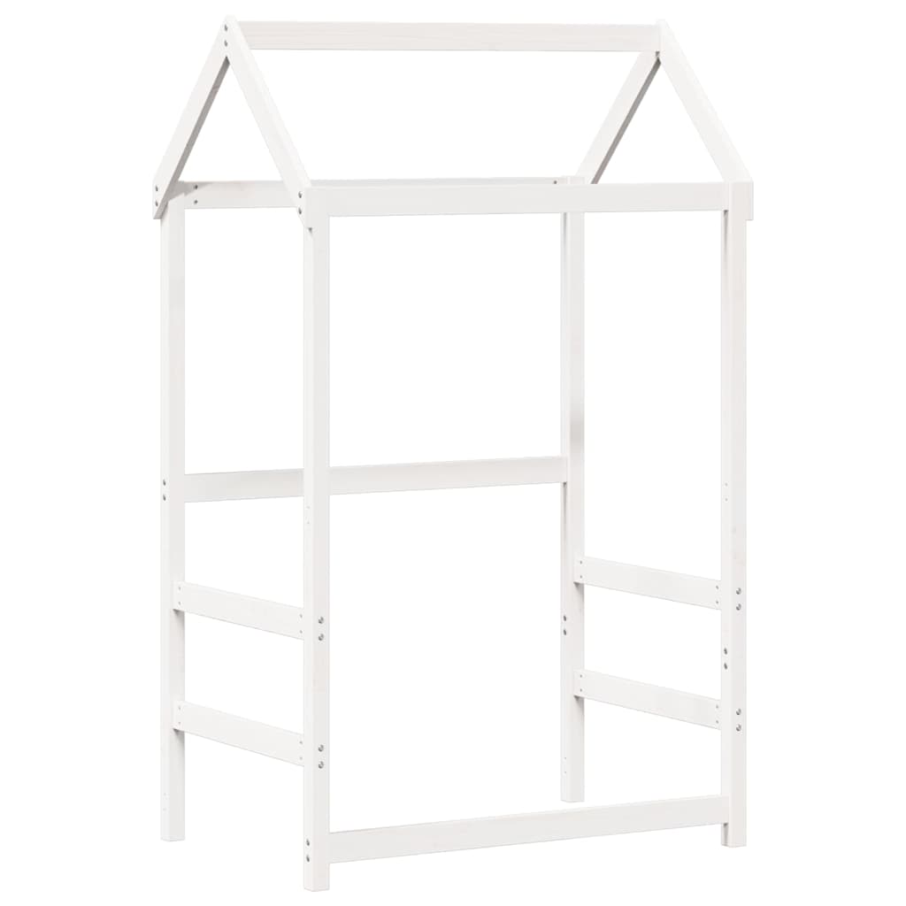 Set Dormeuse e Panca con Tetto Bianco 80x200cm Massello Pino | homemem39