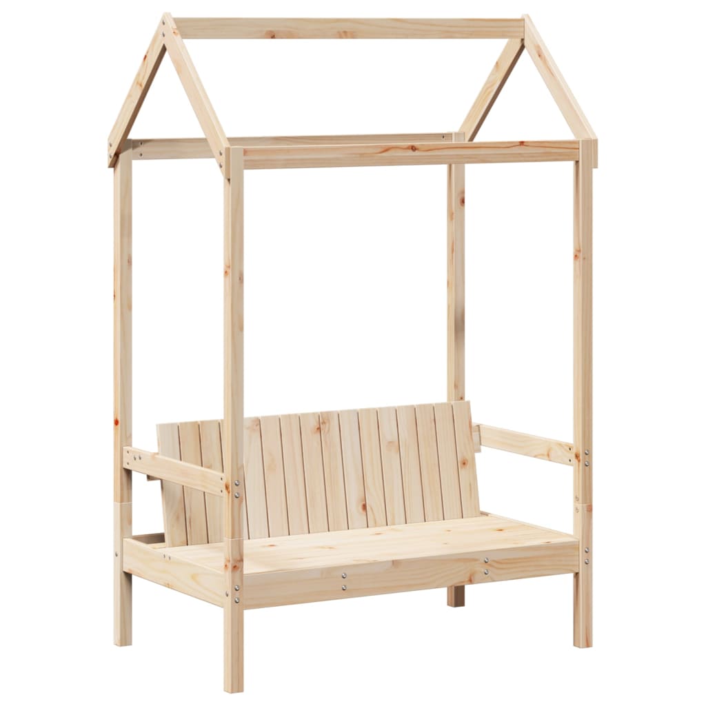 Dormeuse and Bench Set with Roof 80x200cm Solid Pine Wood