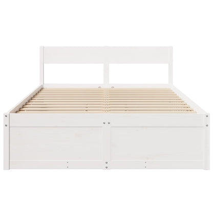 Letto senza Materasso Bianco 120x200 cm Legno Massello di Pino | homemem39