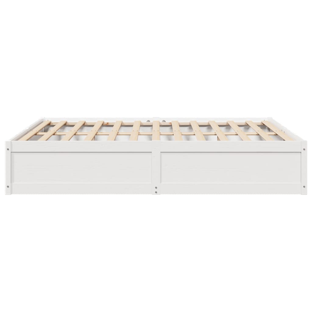 Letto senza Materasso Bianco 180x200 cm Legno Massello di Pino - homemem39