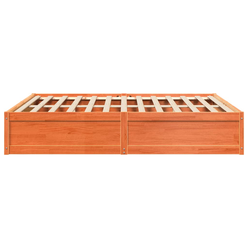 Letto senza Materasso Marrone Cera 180x200 cm in Legno di Pino - homemem39