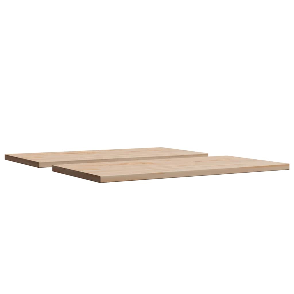 Piani Tavolo 2 pz 80x40x1,7 cm Rettangolare Legno Massello Pino | homemem39