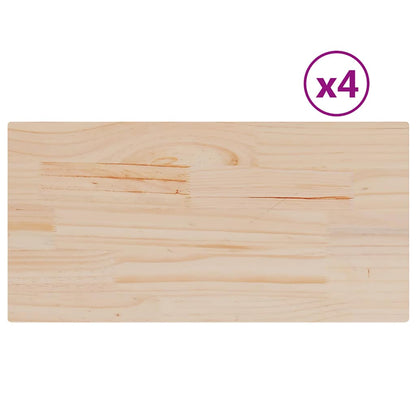 Piani Tavolo 4 pz 90x45x1,7 cm Rettangolare Legno Massello Pino | homemem39