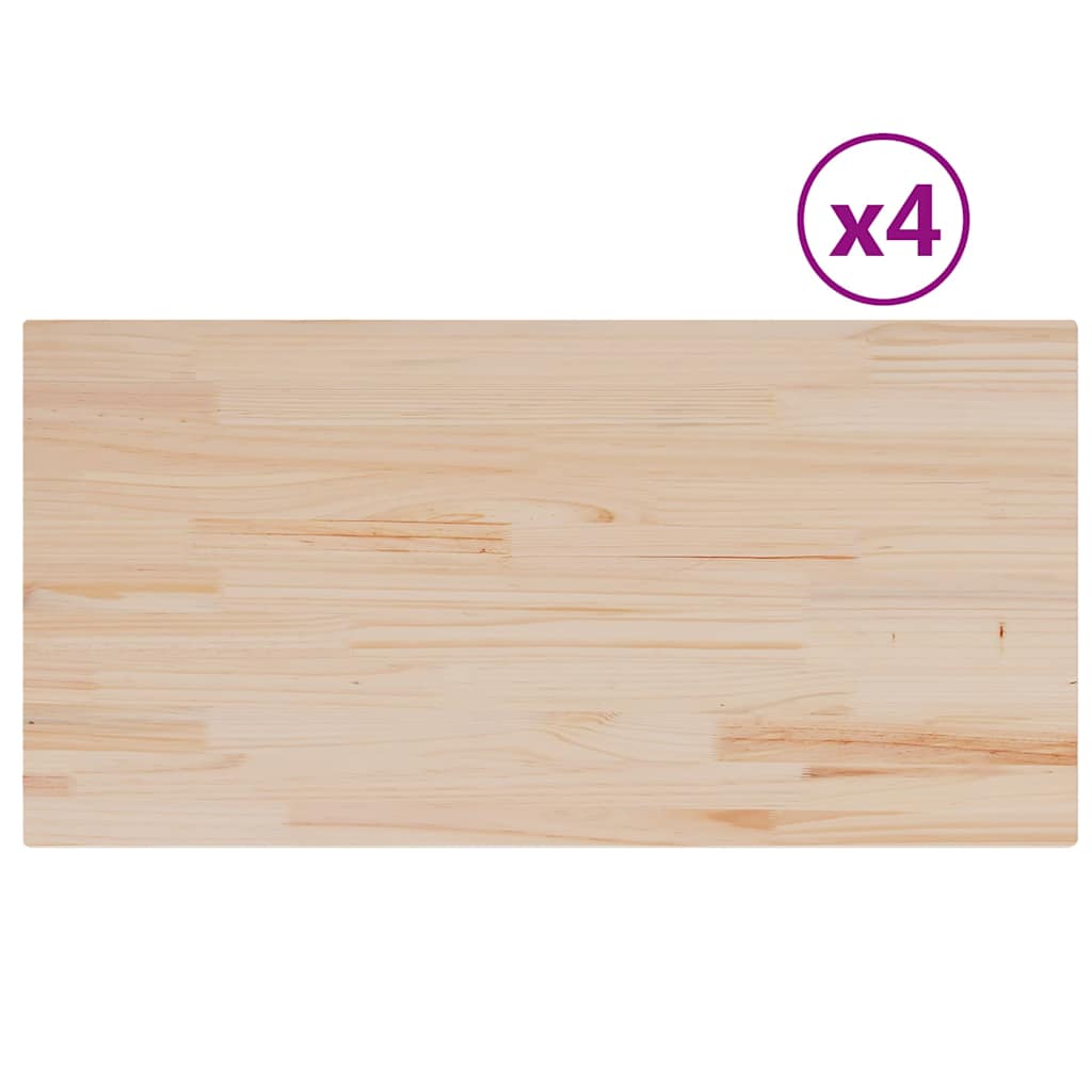 Piani Tavolo 4 pz 100x50x1,7cm Rettangolare Legno Massello Pino