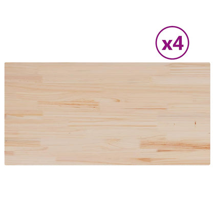 Piani Tavolo 4 pz 100x50x1,7cm Rettangolare Legno Massello Pino