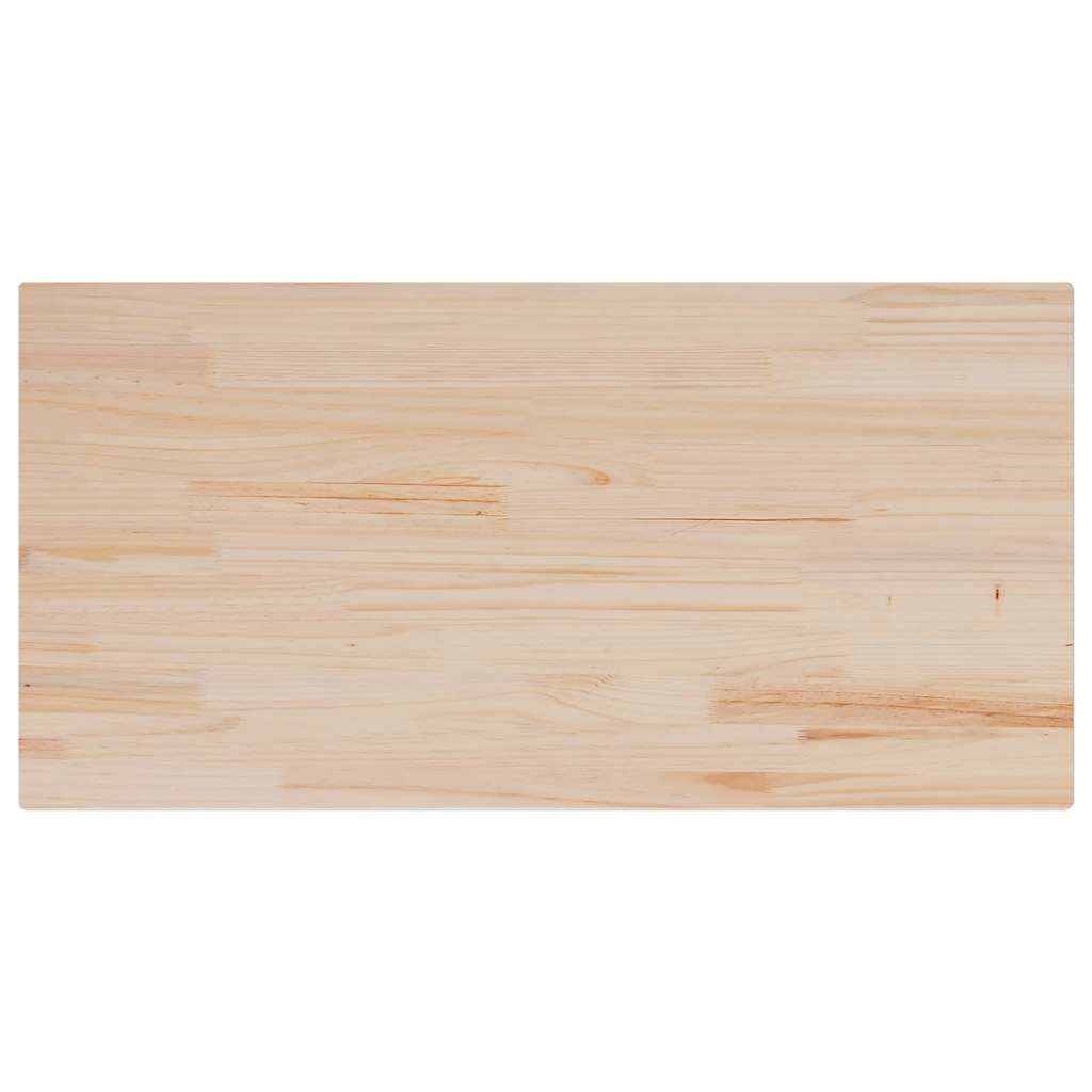 Piano Tavolo 100x50x2,5cm Rettangolare Legno Massello di Pino