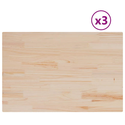 Piani Tavolo 3 pz 80x53x2,5 cm Rettangolare Legno Massello Pino | homemem39