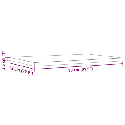 Piani Tavolo 3 pz 80x53x2,5 cm Rettangolare Legno Massello Pino | homemem39