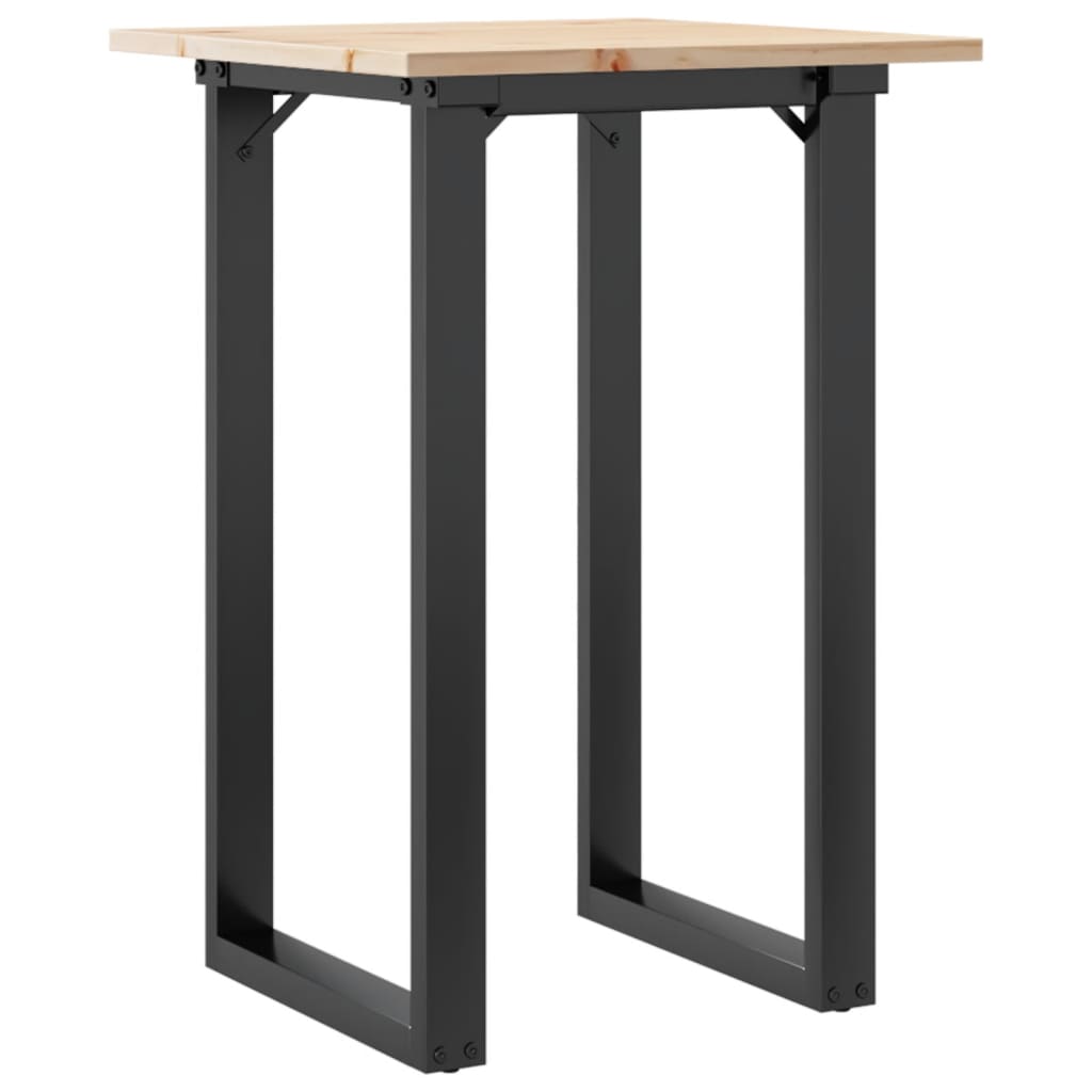 Tavolo da Pranzo Telaio a O 50x50x75 cm Legno Pino e Acciaio | homemem39