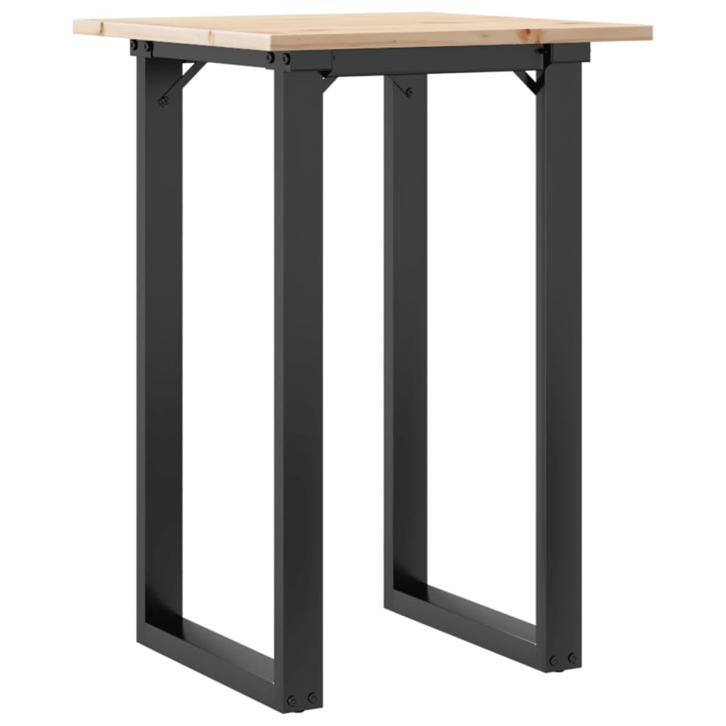 Tavolo da Pranzo Telaio a O 50x50x75 cm Legno Pino e Acciaio | homemem39