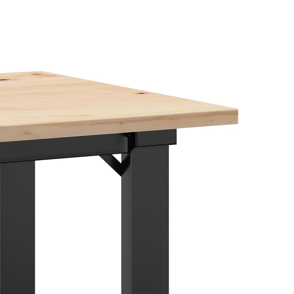 Tavolo da Pranzo Telaio a O 50x50x75 cm Legno Pino e Acciaio | homemem39
