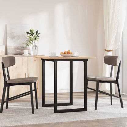Tavolo da Pranzo Telaio a O 60x60x75 cm Legno Pino e Acciaio | homemem39