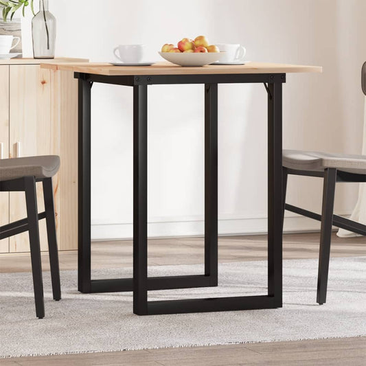 Tavolo da Pranzo Telaio a O 60x60x75 cm Legno Pino e Acciaio | homemem39