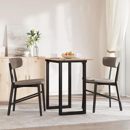 Tavolo da Pranzo Telaio a O 80x50x75 cm Legno Pino e Acciaio | homemem39