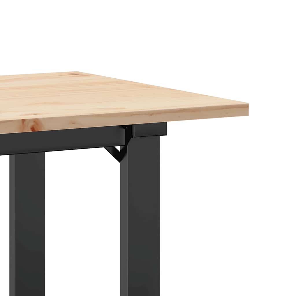 Tavolo da Pranzo Telaio a O 100x50x75 cm Legno Pino e Acciaio | homemem39