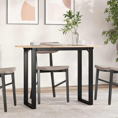 Tavolo da Pranzo Telaio a O 100x50x75 cm Legno Pino e Acciaio | homemem39