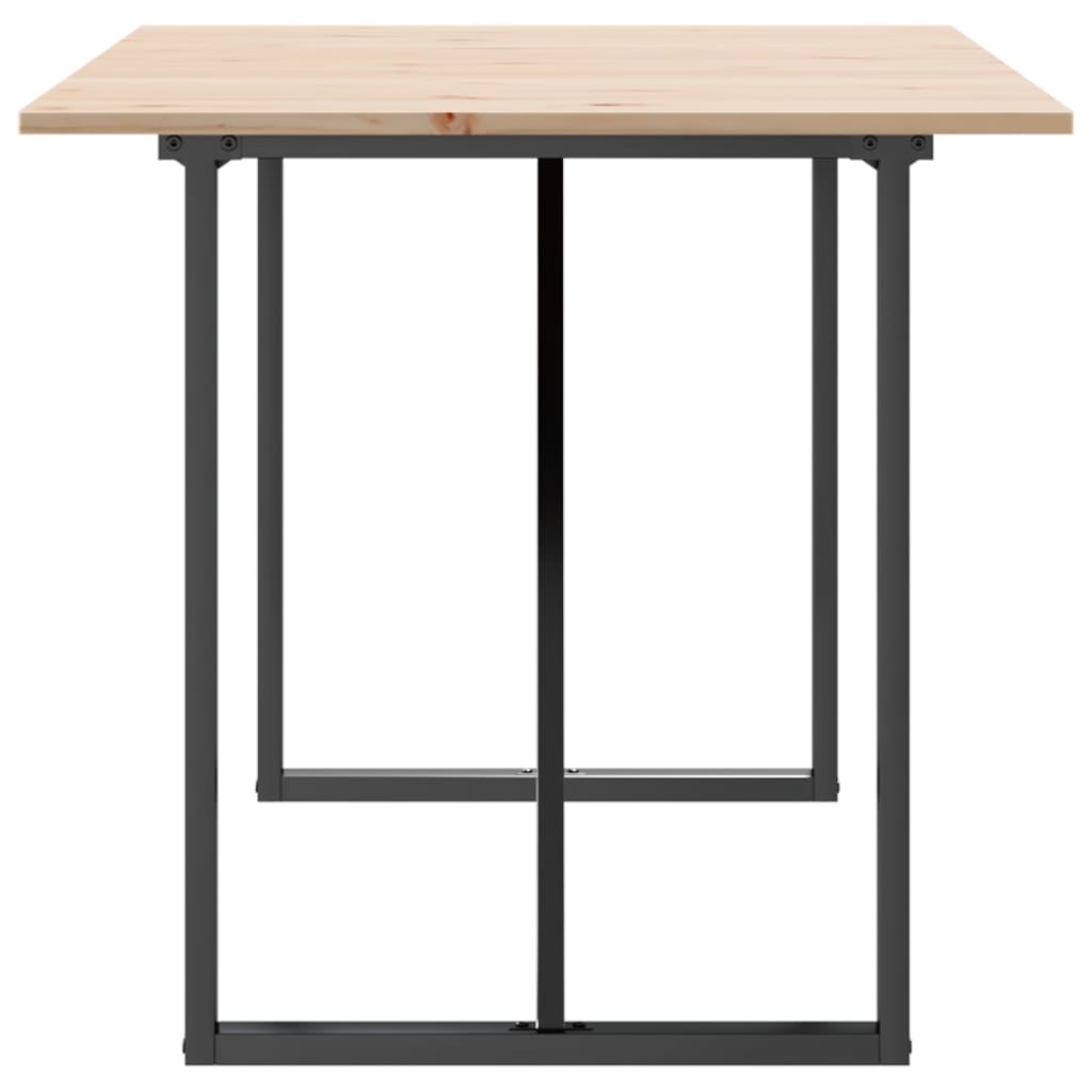 Tavolo da Pranzo Telaio a O 160x80x75 cm Legno Pino e Acciaio | homemem39