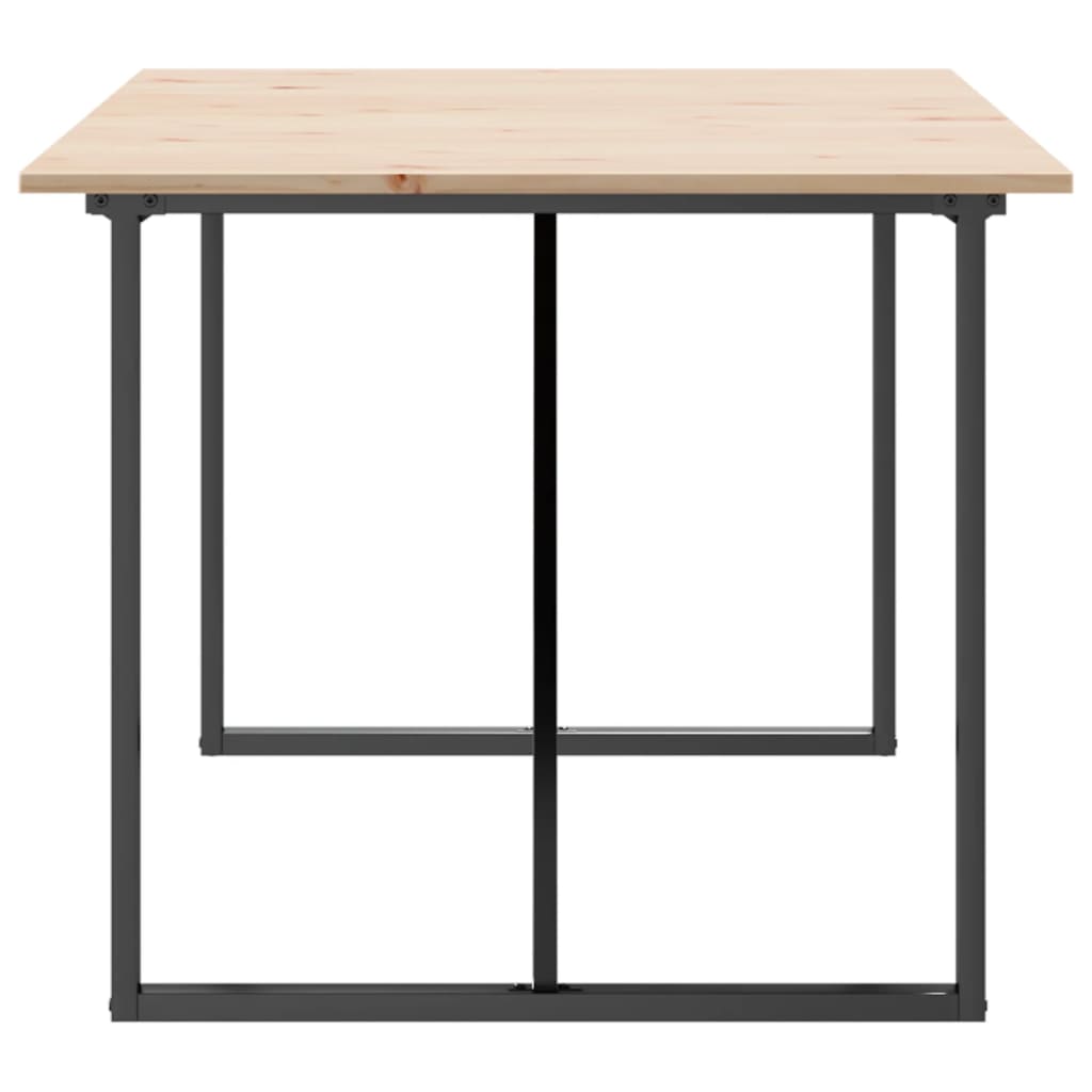 Tavolo da Pranzo Telaio a O 180x90x75 cm Legno Pino e Acciaio | homemem39