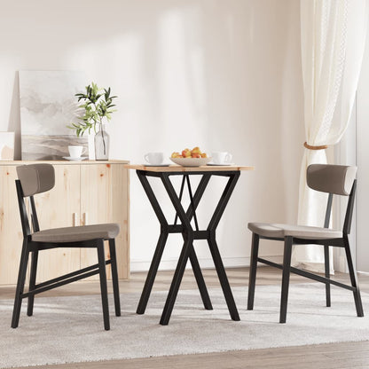 Tavolo da Pranzo Telaio a Y 50x50x75 cm Legno Pino e Acciaio | homemem39