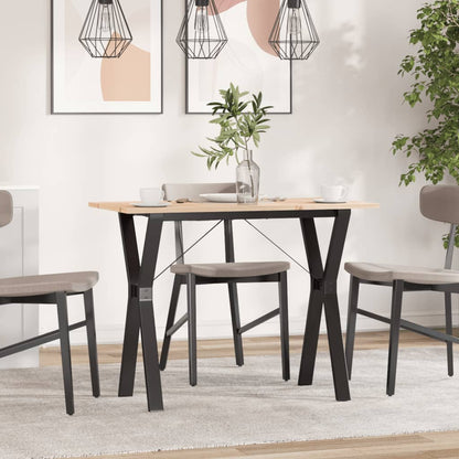 Tavolo da Pranzo Telaio a Y 100x50x75 cm Legno Pino e Acciaio | homemem39