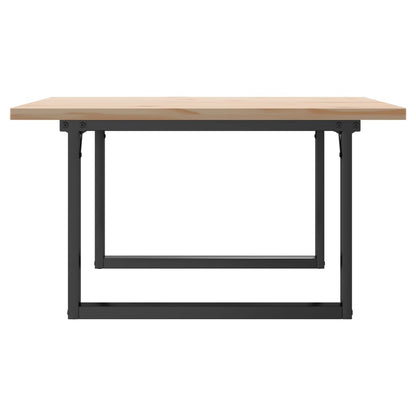 Tavolino Salotto Telaio a O 90x90x45,5 cm Legno Pino e Acciaio | homemem39
