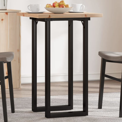 Tavolo da Pranzo Telaio a O 50x50x75,5 cm Legno Pino e Acciaio | homemem39